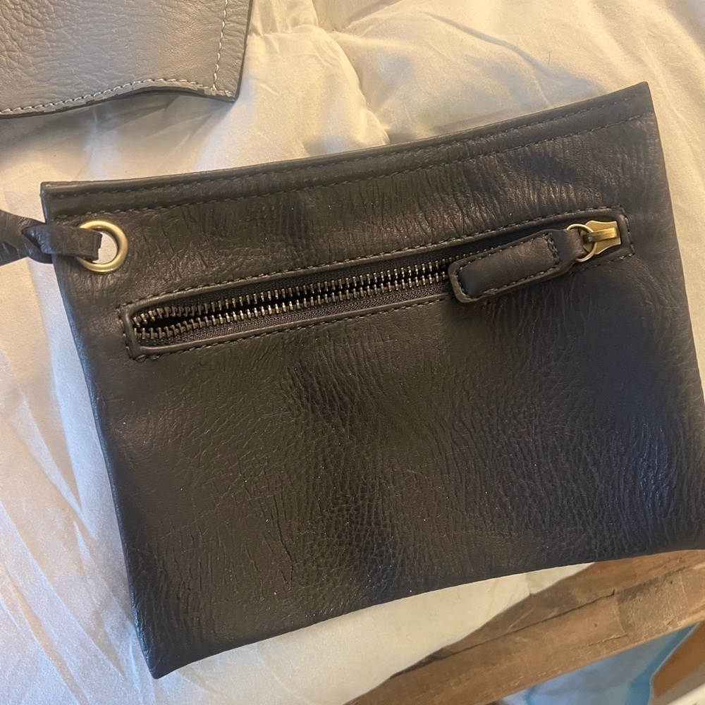 Nordstrom Faux Leather Grey Tote - Picture 2 of 6